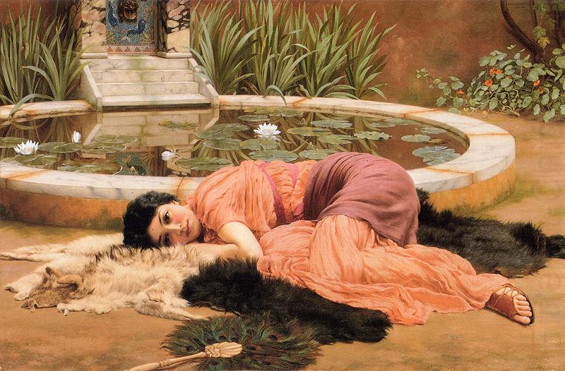 John William Godward Sweet Nothings by Godward china oil painting image